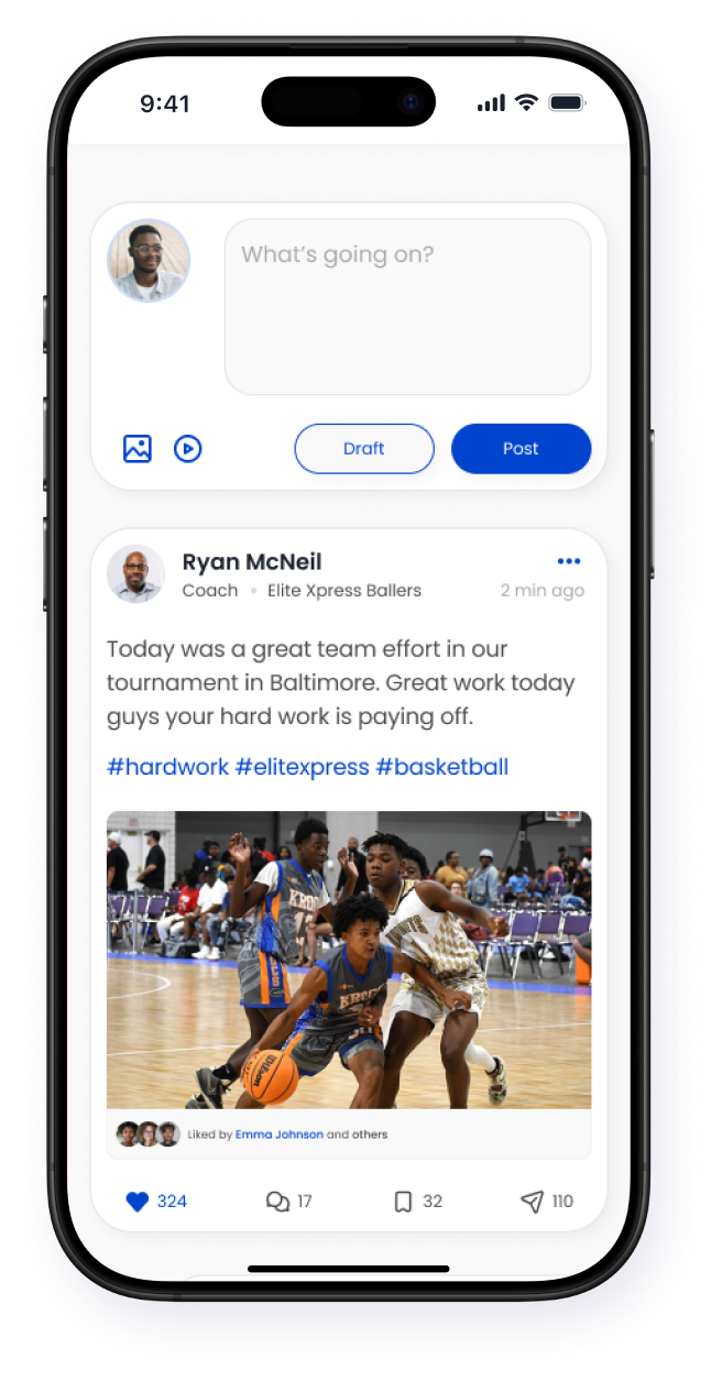 SportsID Dashboard page